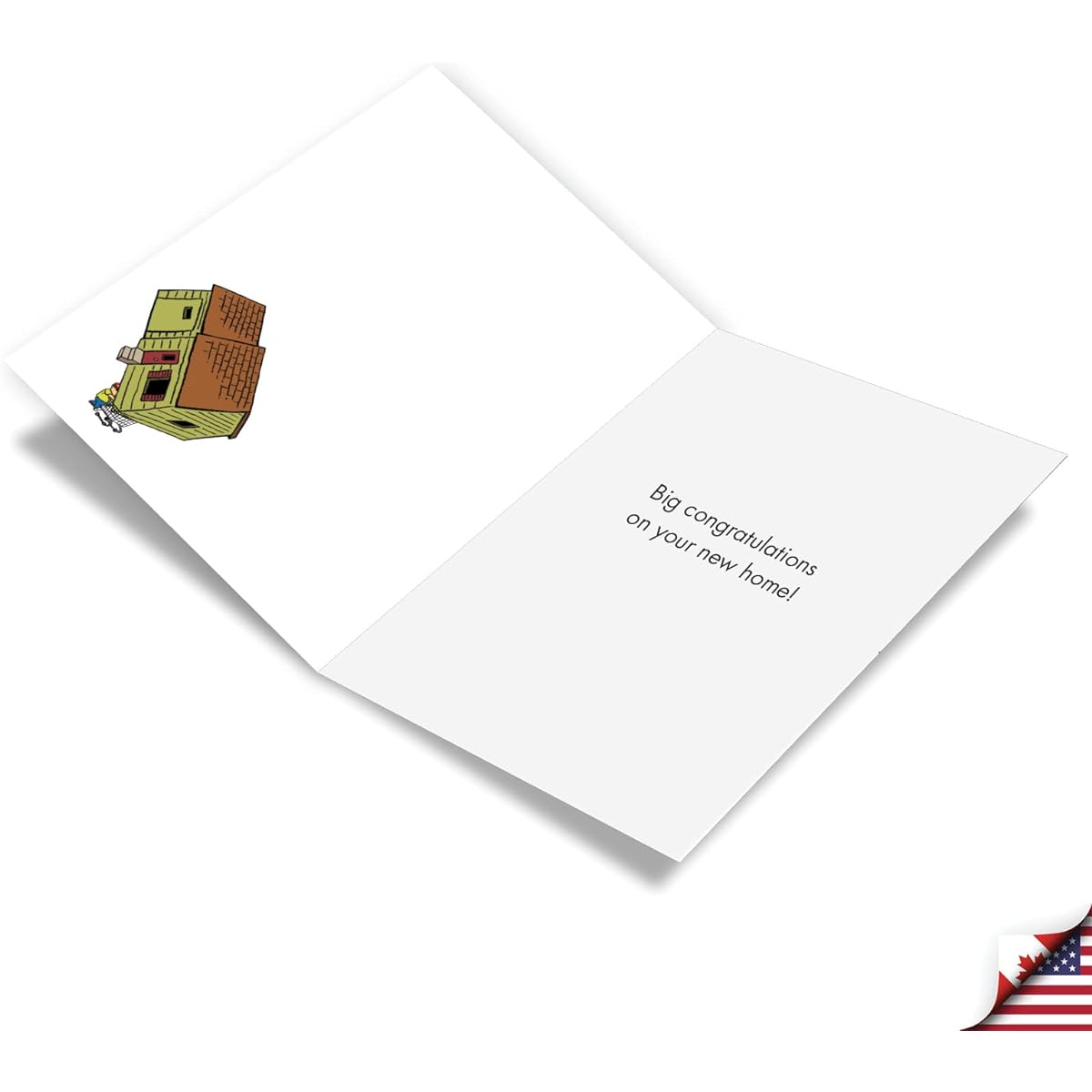 NobleWorks C10300NHG Cheerful New Home Greeting Card with 5 x 7 Inch Envelope (1 Card) Housewarming Gifts Shopping