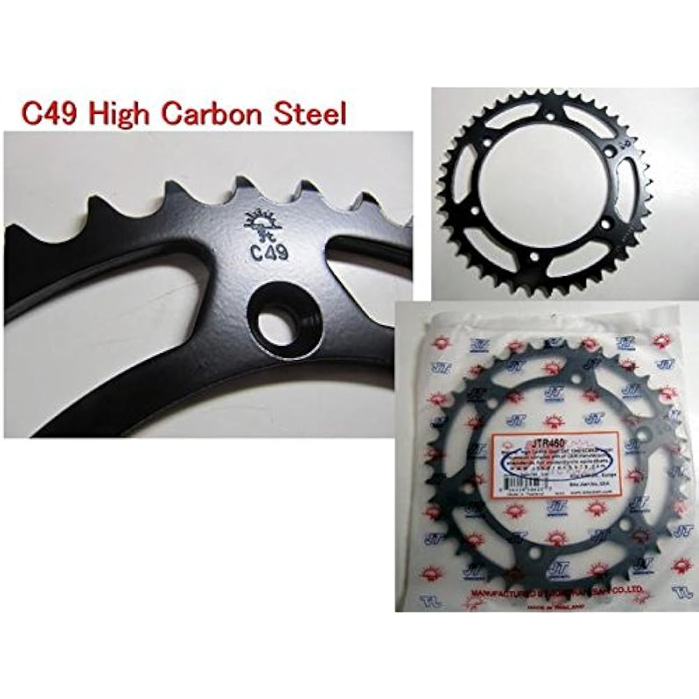JT Sprockets Black Sprocket Rear 46T ■KLX250 D Tracker/X KDX200/KDX220/KDX250 Super Sherpa KX125 KX250 KX250F JTR460 (46T)