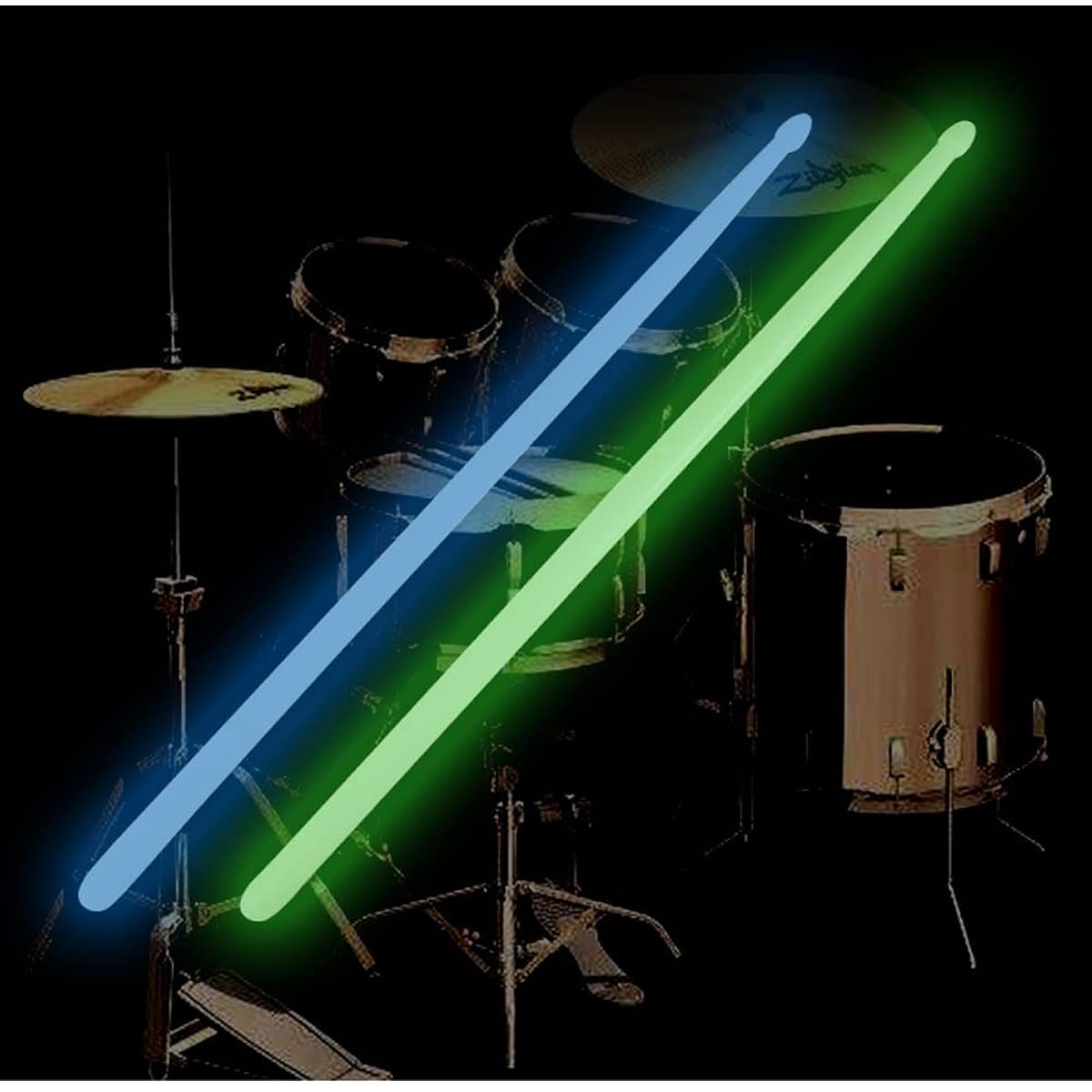 Night Light Drumsticks 5A Luminous Light Up Drumsticks Bright Luminous Drumsticks Bright Light Up Drumsticks for Adults Kids Professionals Blue