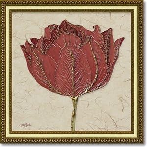 U-Power Diane Stimson Gel Processed Art Frame "Gold Turquoise Tulip" DS-13022