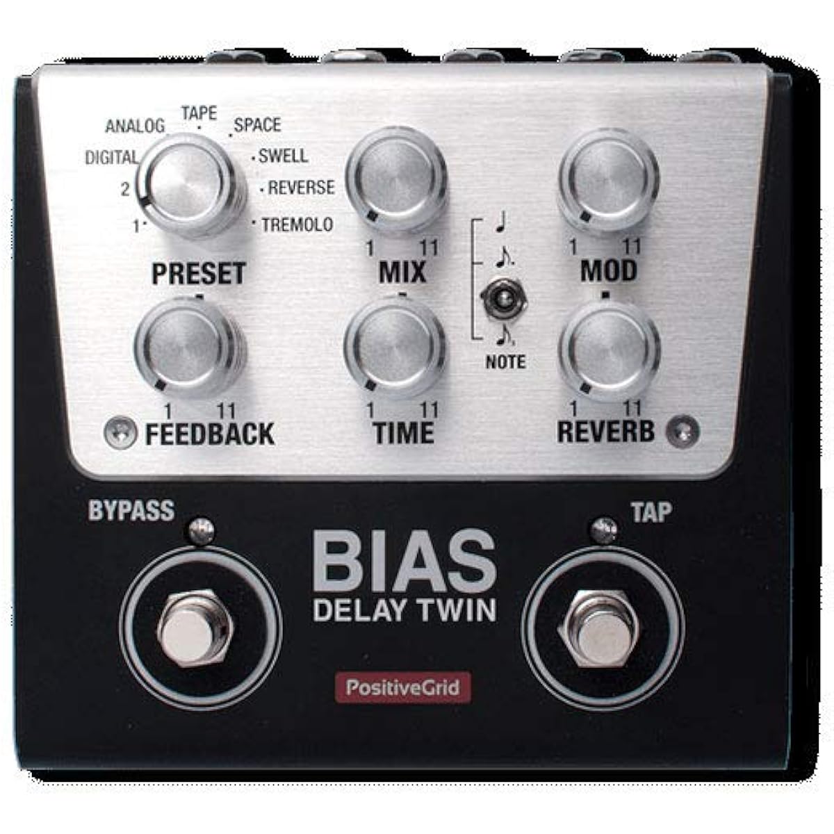 Positive Grid BIAS Delay Twin - Tone Match Delay Pedal (2 Button) Tone Match Pedal Positive Grid