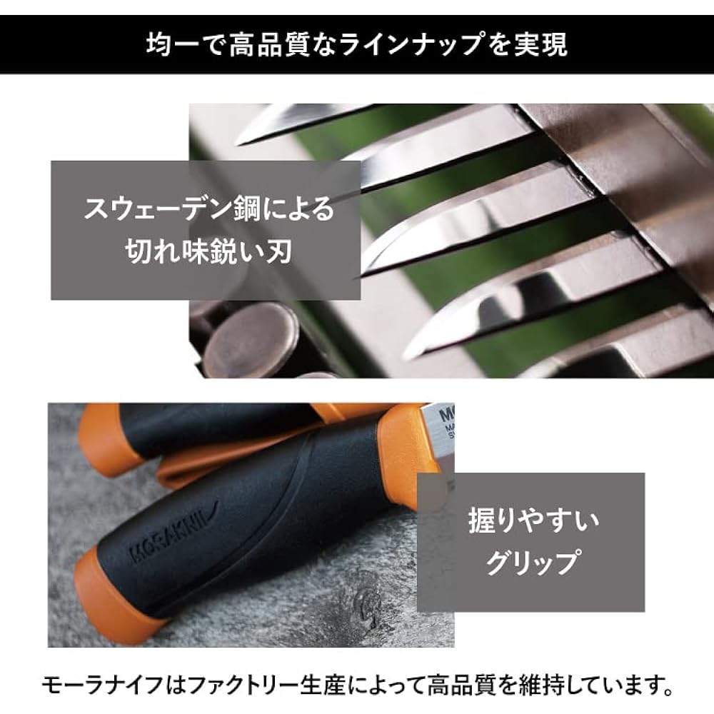 Morakniv Companion Heavy Duty Stainless Steel Blade Thickness 3.2mm Outdoor Knife Camping Knife (Black)