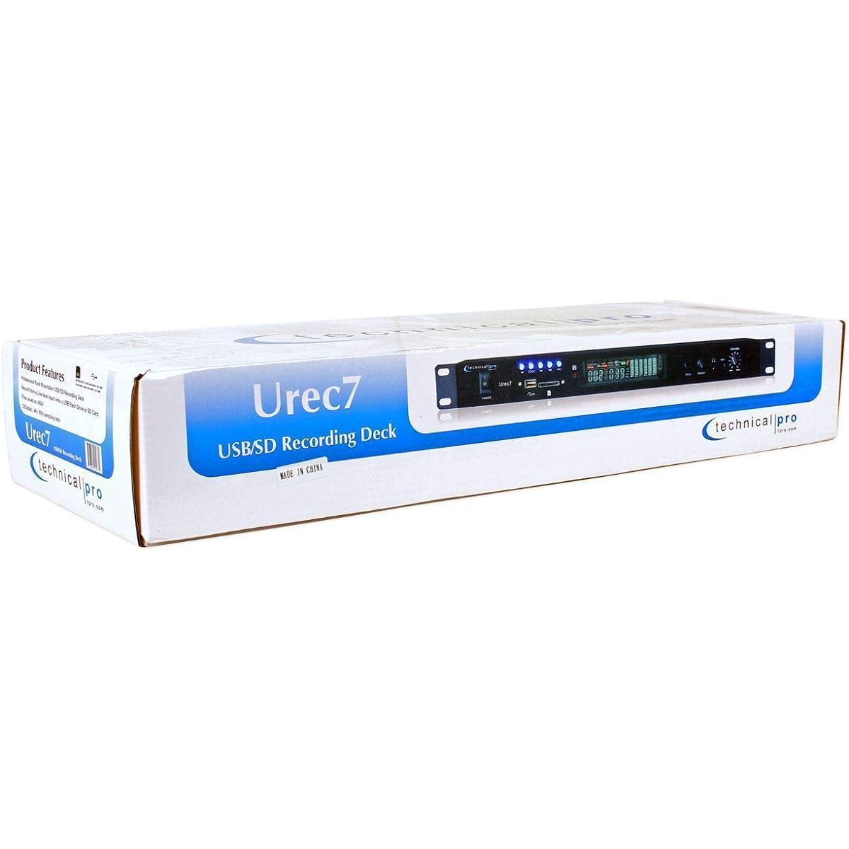 Technical Pro UREC7 Professional DJ 1U Rack Mountable USB/SD Recording Deck