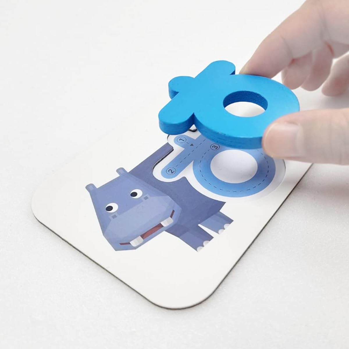 SSol & Sam Korean Alphabet Learning Toy - Hangul - Learning Korean for Kids, Toddlers and Beginners Animal Pattern Board Matching Puzzle with Wooden Letters and Flash Cards