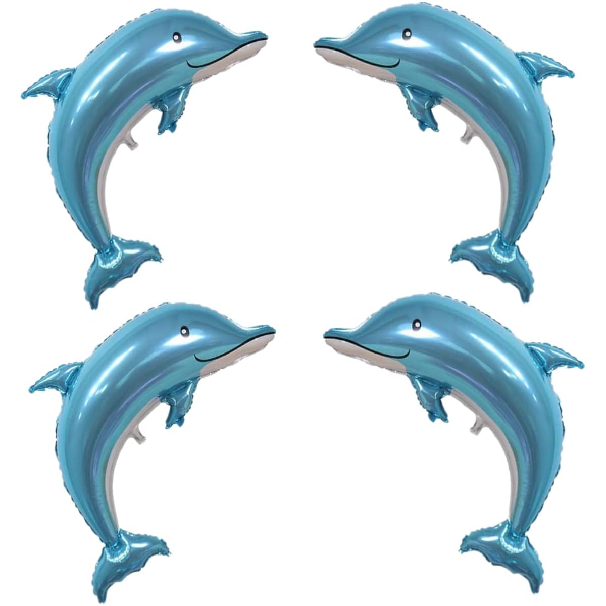Sea Animal Balloon Under the Sea Balloon Octopus Shark Fish Sea Balloon Sea Balloon Mylar Balloon for Boys/Girls Sea Themed Party (Blue Dolphin - 4 Pieces)