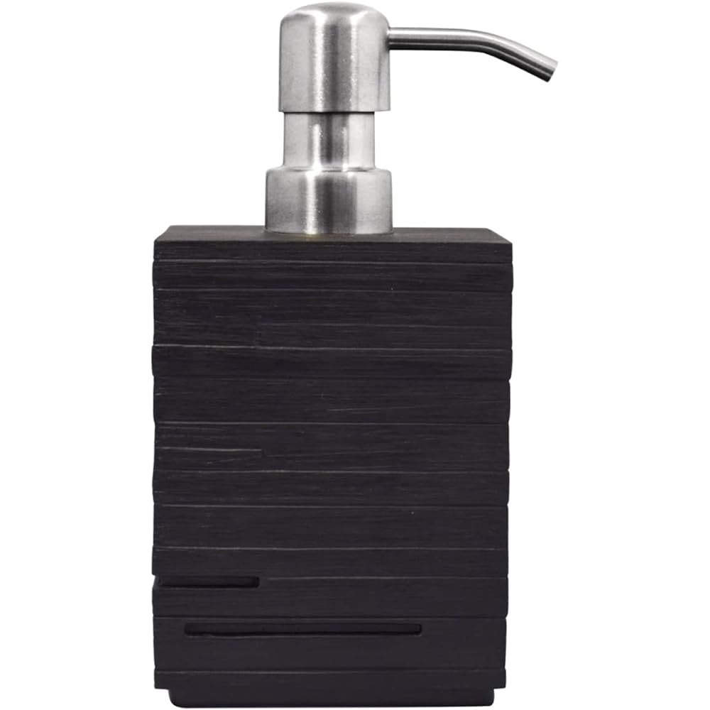 RIDDER Soap Dispenser Brick, Dispenser, Refillable Bottle, Stylish, Bathroom Amenities, Washbasin, Eco, Hand Soap, Gray, 8 x 16.5 x 8 cm, RI22150507
