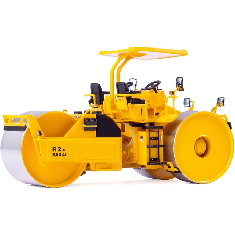Platts 1/50 SAKAI (Sakai Heavy Industries) R2-4 Macadam Roller Metal Finished Product Model MKMR-1 Yellow