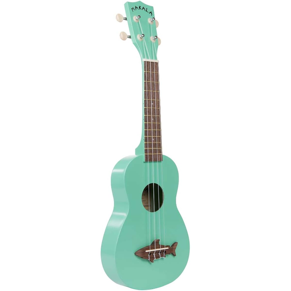 Kala Surf Green Soprano Shark Ukulele - MK-SS/GRN with Tuner and Lumin Trail Polishing Cloth
