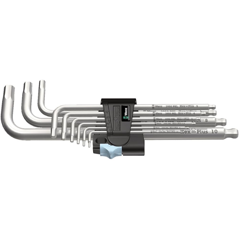 Wera 05073544001 | Stainless steel L-type wrench set boxed 3950/9 SB multi-color 9-piece set [Japan regular import product]