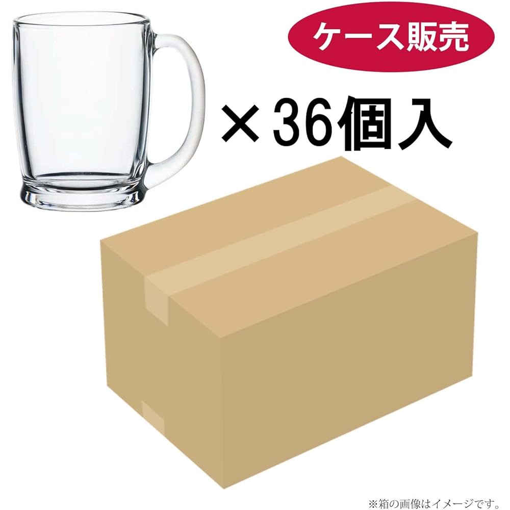 Toyo Sasaki Glass Mug Mug (Case Sold) Dishwasher Safe Made in Japan Approx. 360ml P-06410-JAN-P 36 Pieces Clear