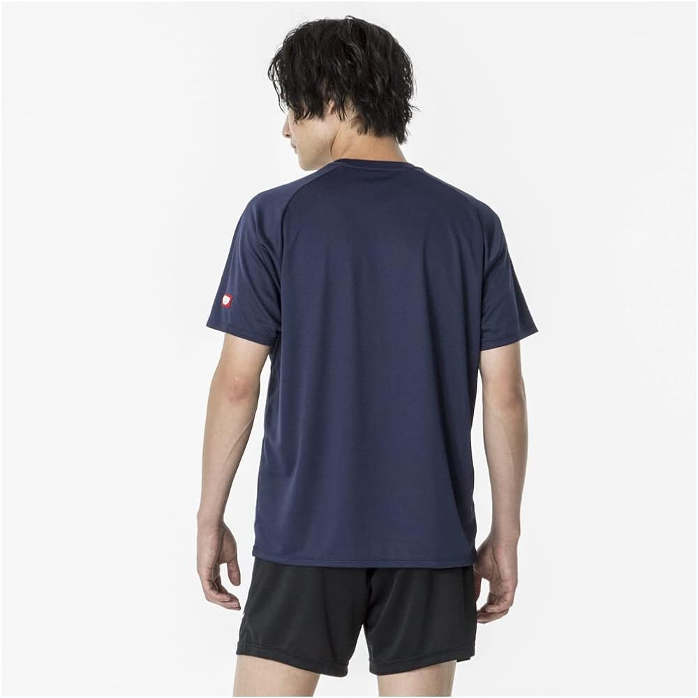 Mizuno 82JAA110 Table Tennis Wear, Game Shirt, Short Sleeve, U-Neck, Unisex, Sweat Absorbent, Quick Drying, JTTA Officially Approved
