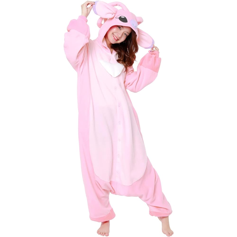SAZAC Character Fleece Kigurumi One Size Fits Most Disney Lilo and Stitch Angel