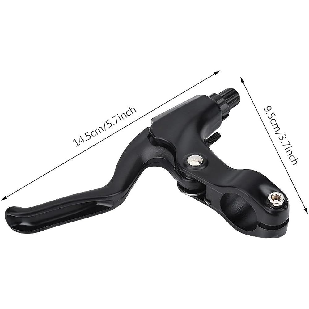 Alomejor Bicycle Brake Lever Mounting Band Diameter φ22 Left and Right Set Lightweight Mountain Bike Aluminum Alloy 2 Colors (Black)