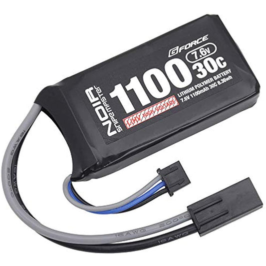 G-FORCE Noir Snipe Master LiHV 7.6V 1100mAh 20C PEQ In Type GFG955