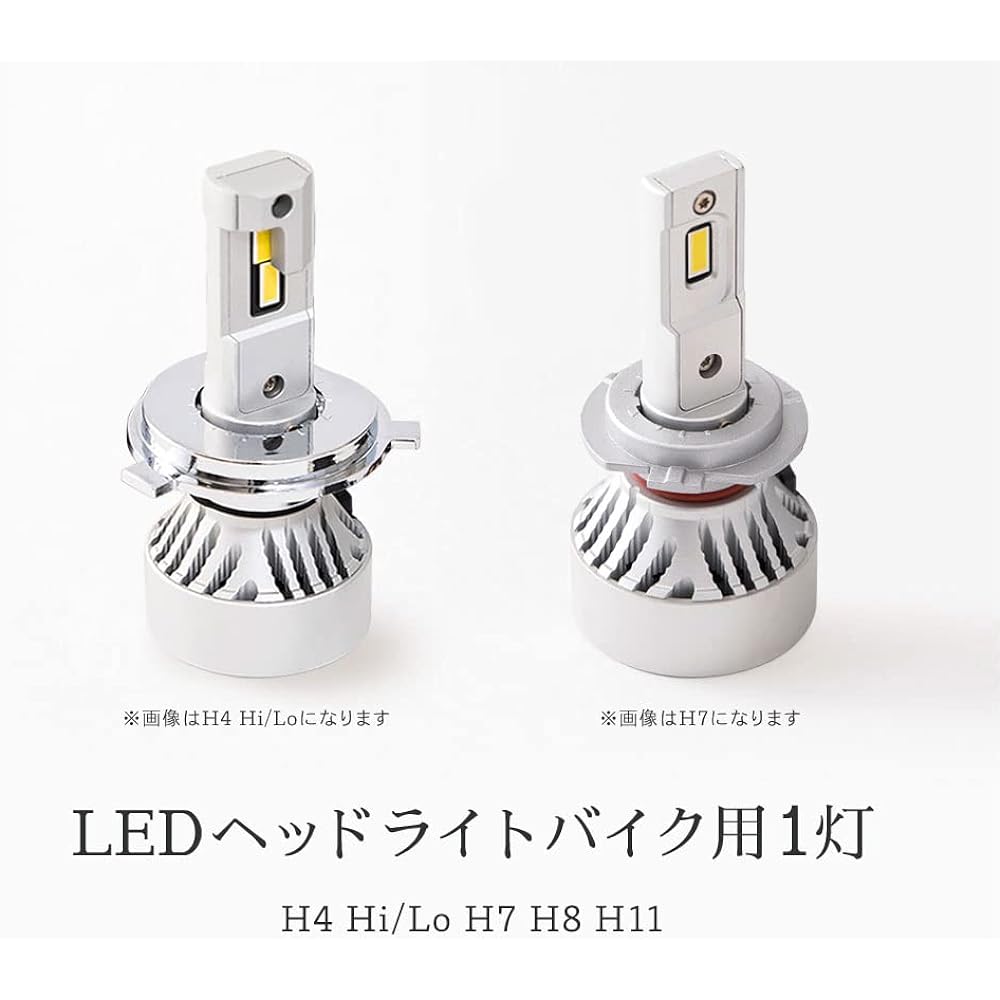 HID Shop H4 LED Bike Motorcycle Headlight 49600CD (Candela) [60W HID Level Brightness] Explosive Light Vehicle Inspection Compatible White 6500K 1 Light M Series