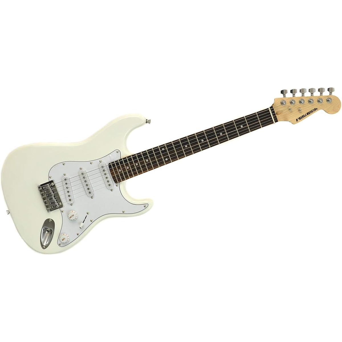 PLAYTECH ST025 WHITE Electric Guitar 570mm Scale Mini Guitar