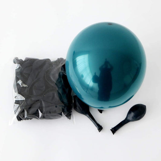 50pcs 12inch Dark Teal Blue Balloons Double Stuffed Dark Turquoise Balloons for Wedding Baby Shower Birthday Party Decorations