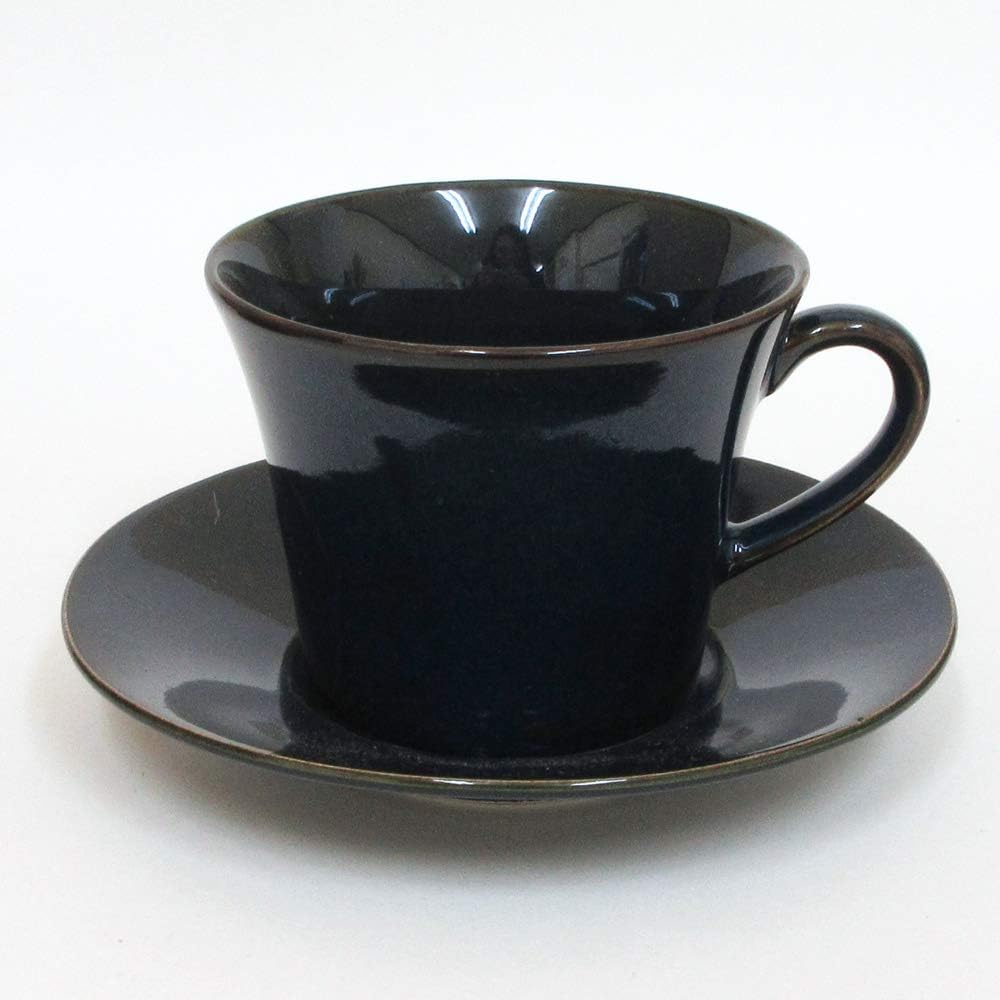 Shikisai - Pottery ONLINE - Coffee cup saucer 5-piece set Navy Scandinavian blue Mino ware