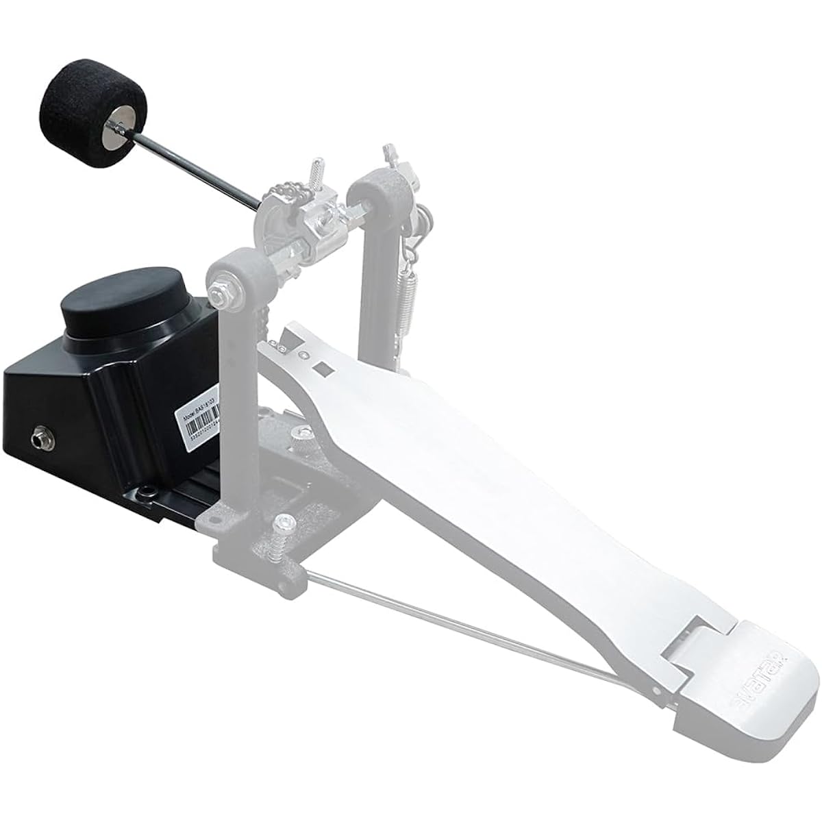 HXW Bass Drum Trigger Realistic Kick Drum Pad with Felt Beater Hammer Percussion Pad Multi Pad Electric Drum Set