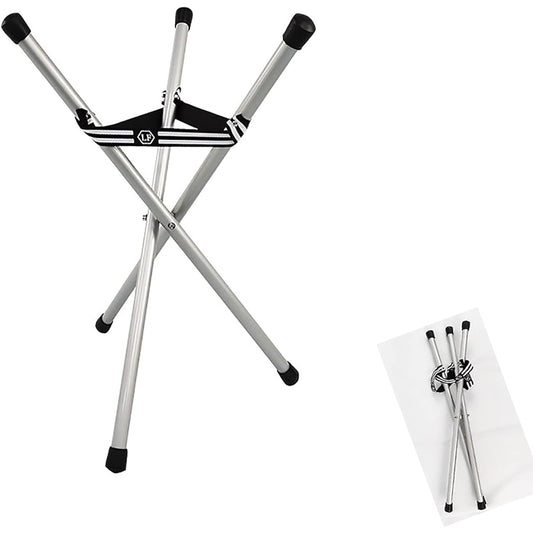 Handpan Stand, Steel Tongue Drum Stand, Iron Fire Tripod Structure Drum Bracket Foldable or Retractable, Professional Grade Stage Stand (Color : Silver)