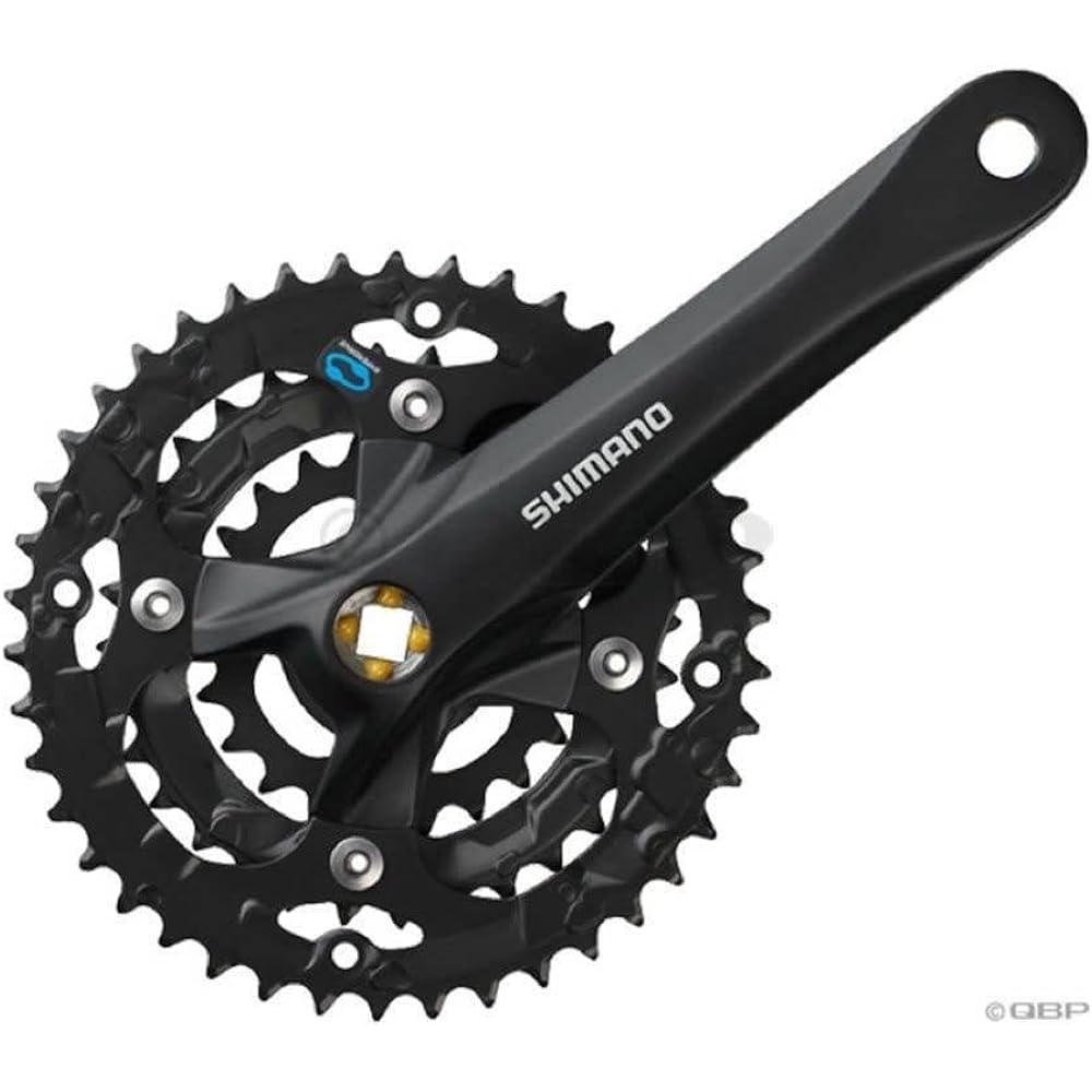 SHIMANO Front Chainwheel (MTB) FC-M361-L 48×38×28T 175mm 8S/7S with Chain Guard Black Chain Case Compatible Compatible BB Square Shaft 122.5mm (LL123) EFCM361E888CL ACERA