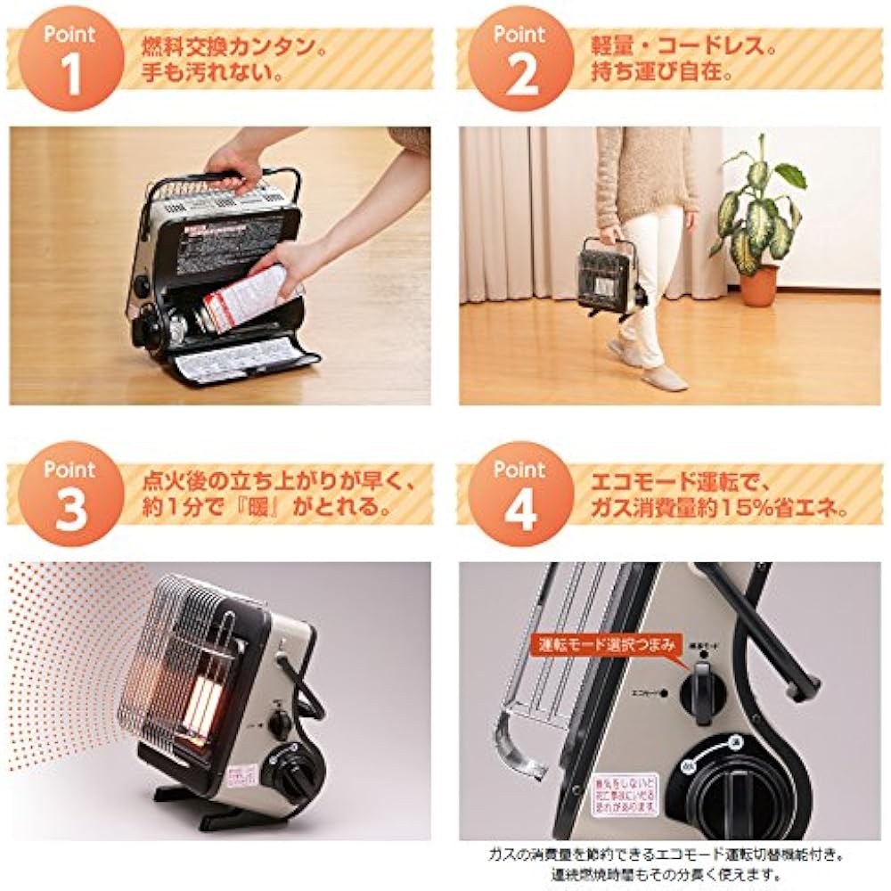 Iwatani Iwatani Cassette Gas Stove Portable Type My Warm CB-CGS-PTB Convection Type