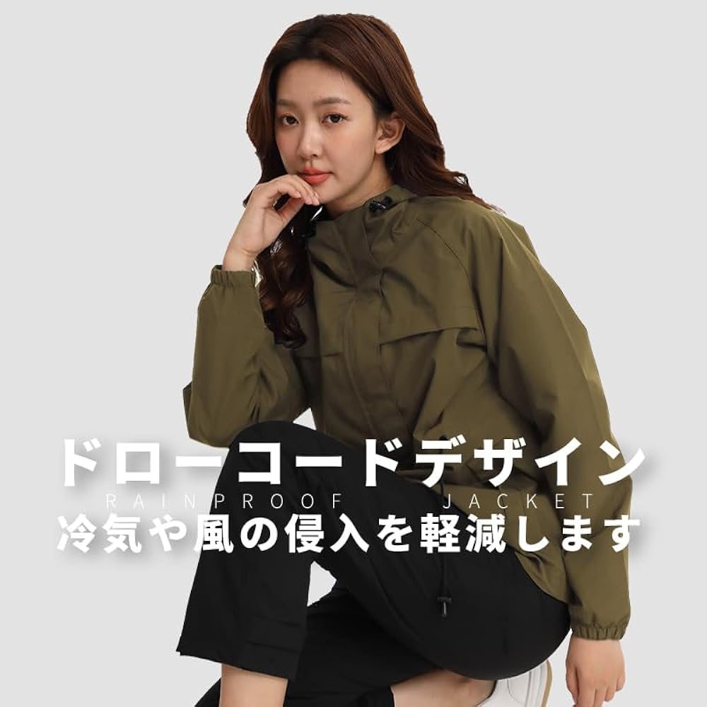 Rainwear, Raincoat, Women's [Rain suit top and bottom set | Waterproof, water repellent, breathable, windproof] Aoki Outdoor Golf rainwear, raincoat, mountain parka, windbreaker, jacket, bicycle, mountain climbing, golf, commuting, rainy season protectio