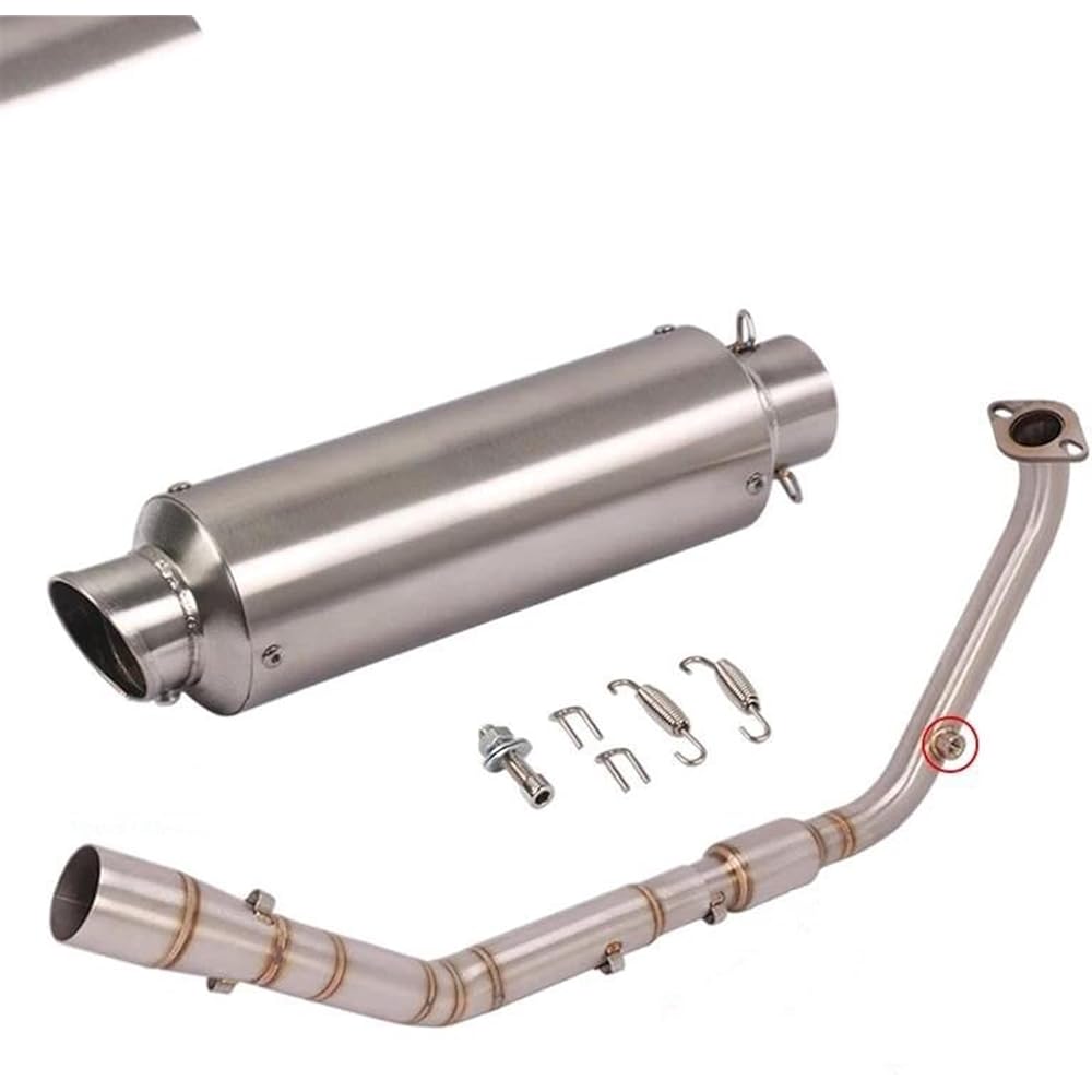 Motorcycle Full Muffler Slip-on YZF R15 V3 R125 MT125 XSR125 2020-2021 Motorcycle Exhaust Modification Front Link Pipe Muffler DB Killer Exhaust System Pipe (Color: Link Pipe)