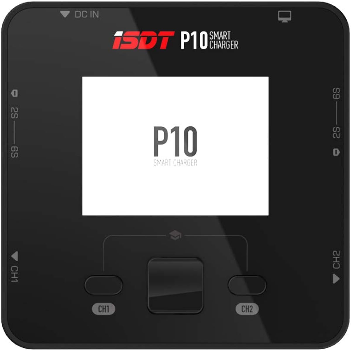 ISDT P10 Lipo Battery Balance Charger DC 250WX2 400W Dual Channel Output 1-6S Li-ion Life NiCd NiMH LiHV PB Smart Battery Charger (Power Supply Not Included)