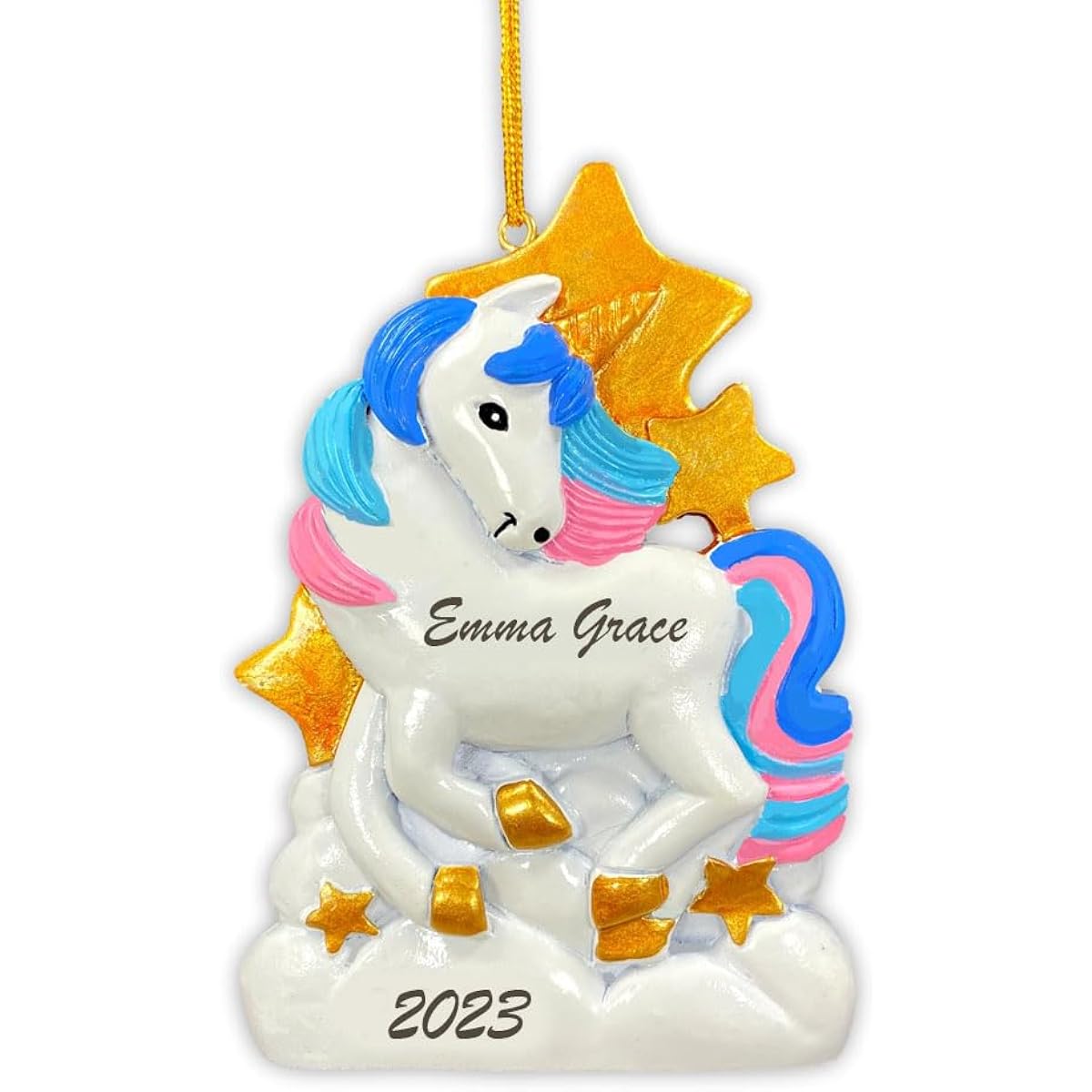 Unicorn Christmas Ornament - 2021 Holiday Tree Decoration Gift - Customizable