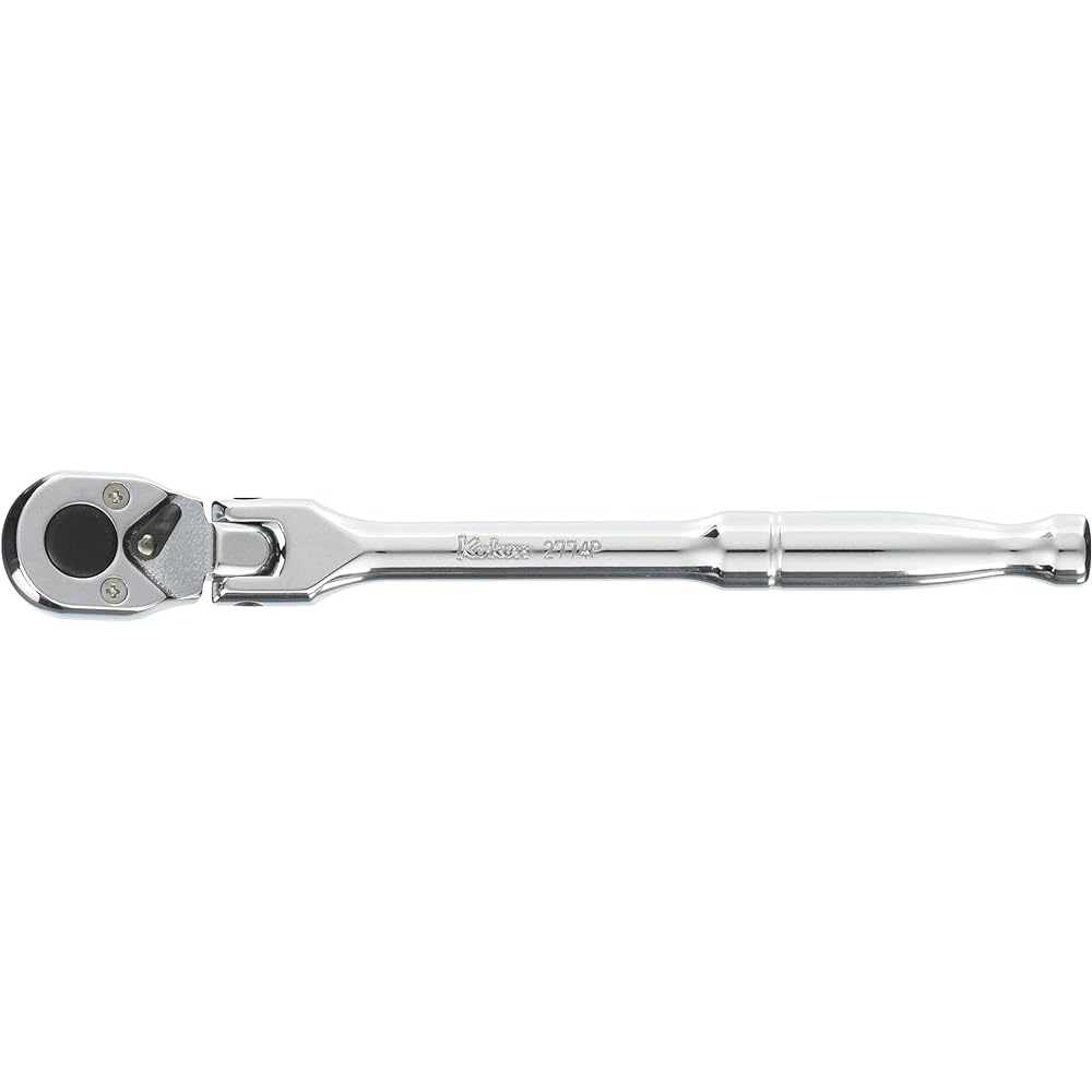 Yamashita Industrial Research Institute Koken 1/2 (12.7mm) SQ. Swinging Lilong Ratchet Handle (Polished Grip) Total Length 450mm 4774P-450
