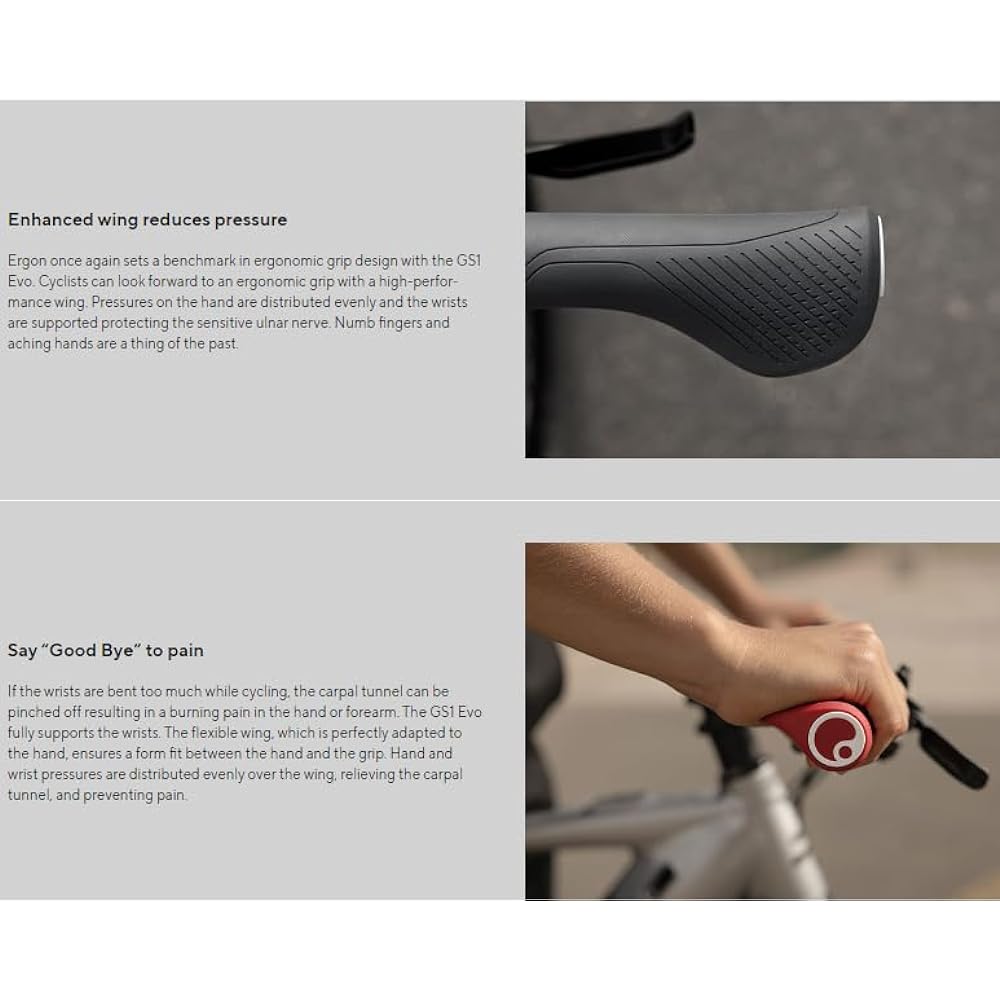 Ergon GS1 EVO Ergonomic Bike Handlebar Grips 3 Colors/Large/Small