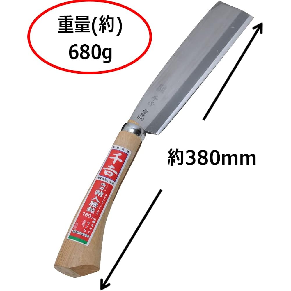 Senkichi Sheathed Hatchet Double Blade Width 80 x Height 380 x Depth 40mm 680g 180MM