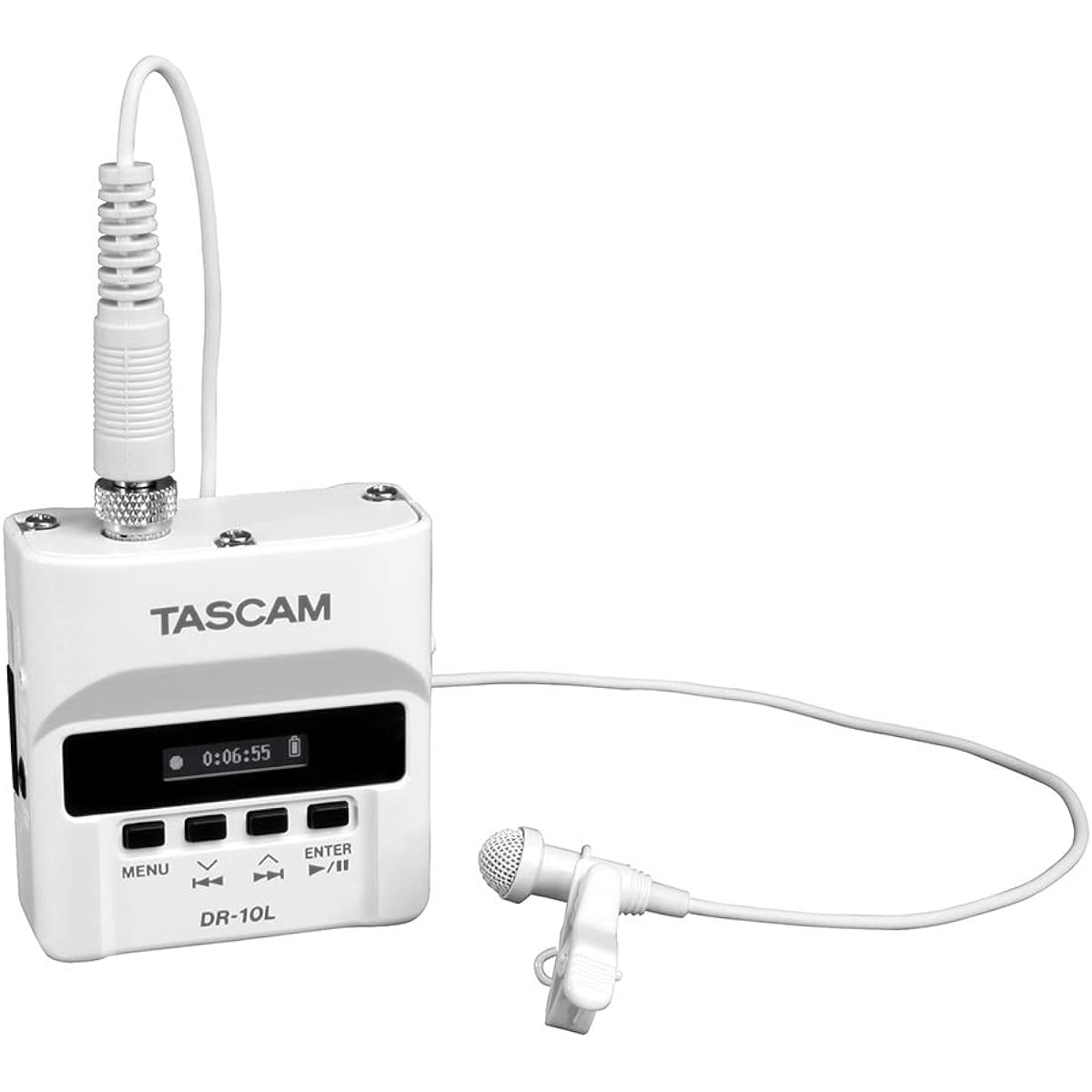 TASCAM pin microphone recorder DR-10LW white