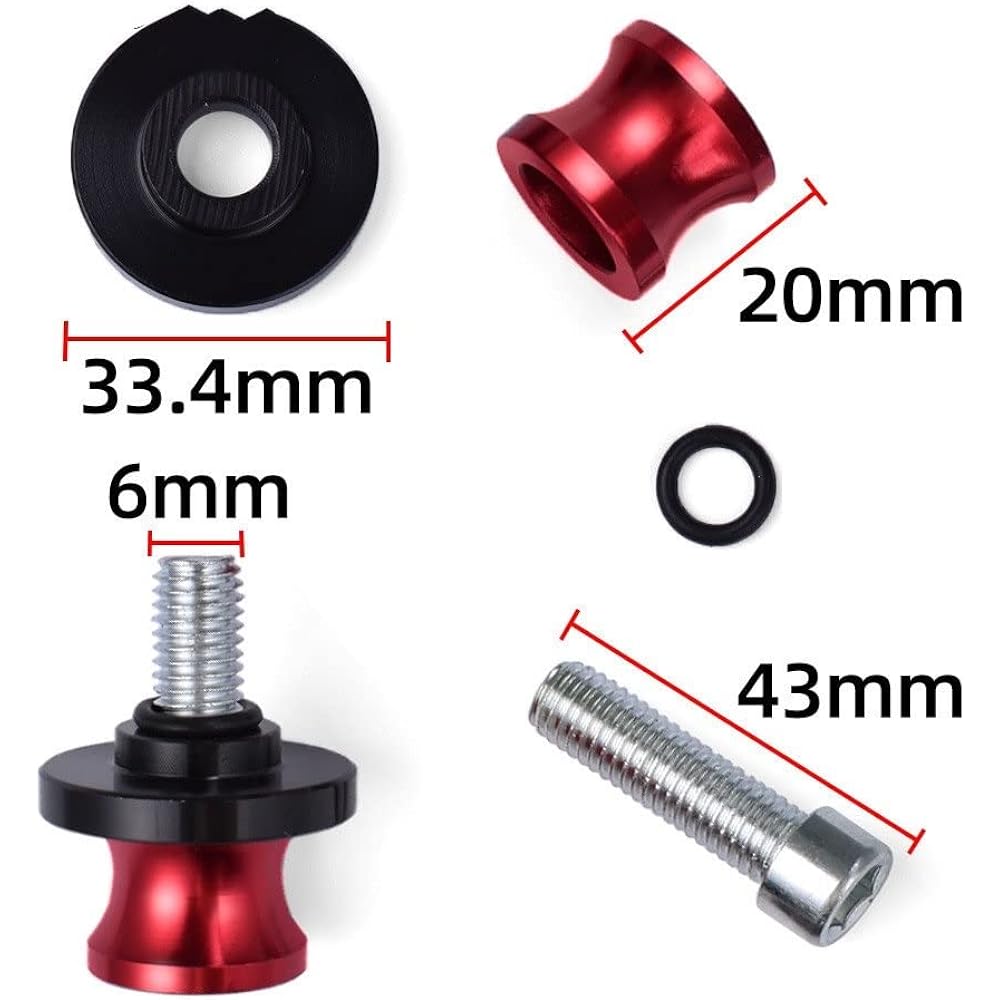 Swingarm Spool Stand Screw Slider R66MM Motorcycle Accessories CNC Aluminum Swingarm Spool Slider Stand Screw For Yamaha YZF-R6 2005-2012 2013 2014 2015 2016 (Color : Blue)