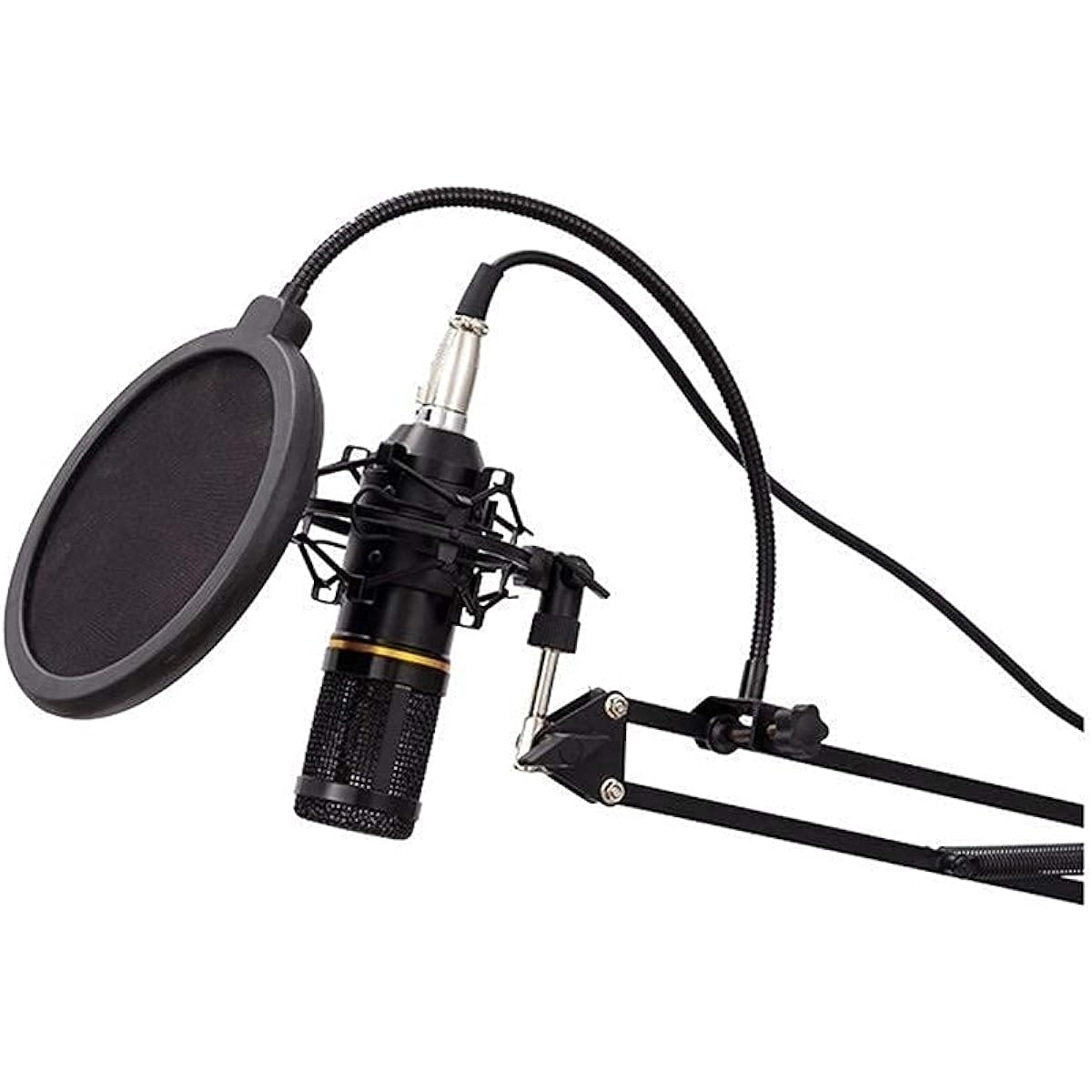 Microphone Condenser Set Cable and Sound Card for Recording Broadcast Singing Live Stream Vocal Microphone