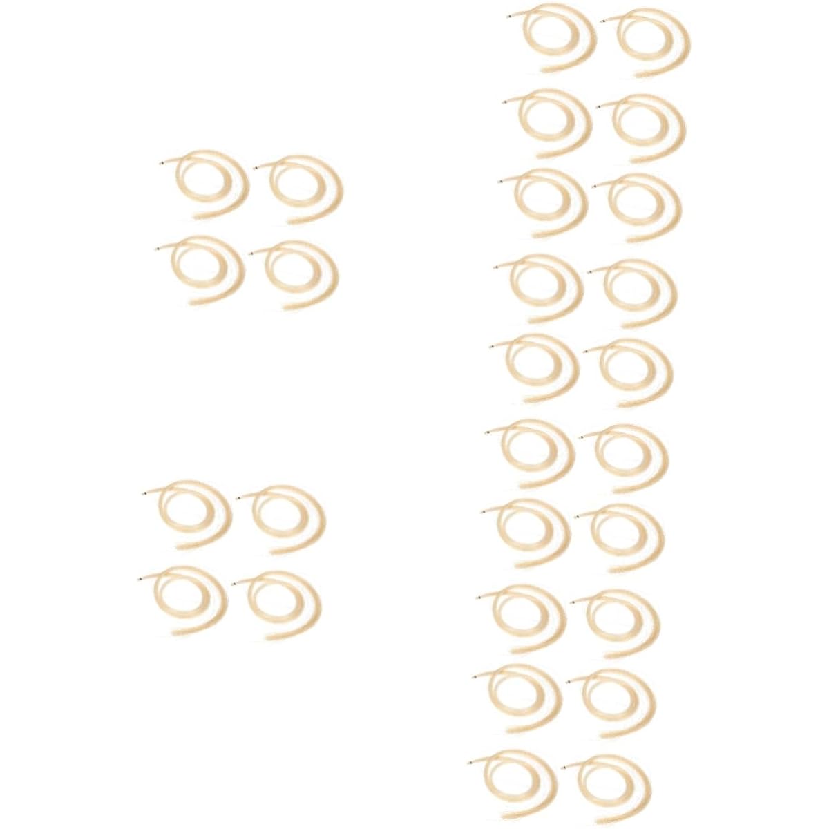 Vaguelly 28pcs Violin Bow Hair Viola Accessories White Horse Tail Hair Natural Student Mongolia