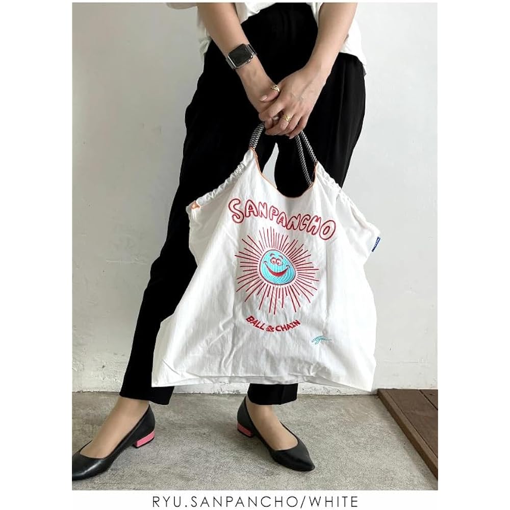 Ball & Chain Ball & Chain L size RYU.SANPANCHO Shopping bag Eco bag BLUE LABEL