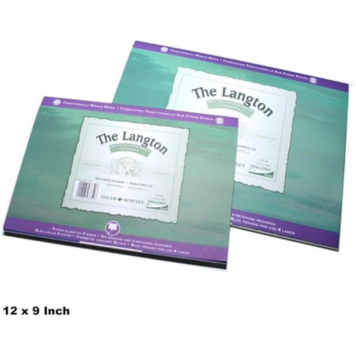 Daler Rowney Langton Prestige Unlined 228 x 304mm (9" x 12") 300gsm 12 sheets