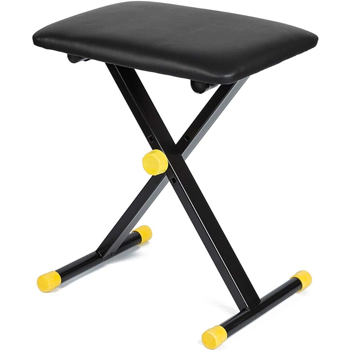 Keyboard Bench Piano Stool Guzheng Erhu Equipment 1 Person Keyboard Stool Suitable for X-Frame Folding Stool Adjustable Lifting Stool Piano Keyboard Bench (Color: Black, Size: 39x30x51cm)