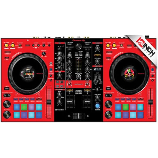 12inch SKINZ/Pioneer DDJ-800 SKINZ (Red/Black) [Skin for DDJ-800]