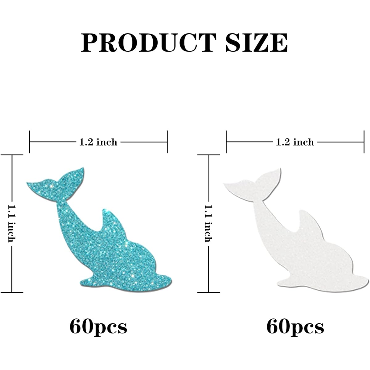 INNORU Dolphin Confetti Glitter Ocean World Sea Animals Confetti Birthday Wedding Scatter Confetti Under the Sea Party Table Decoration Confetti 120pcs
