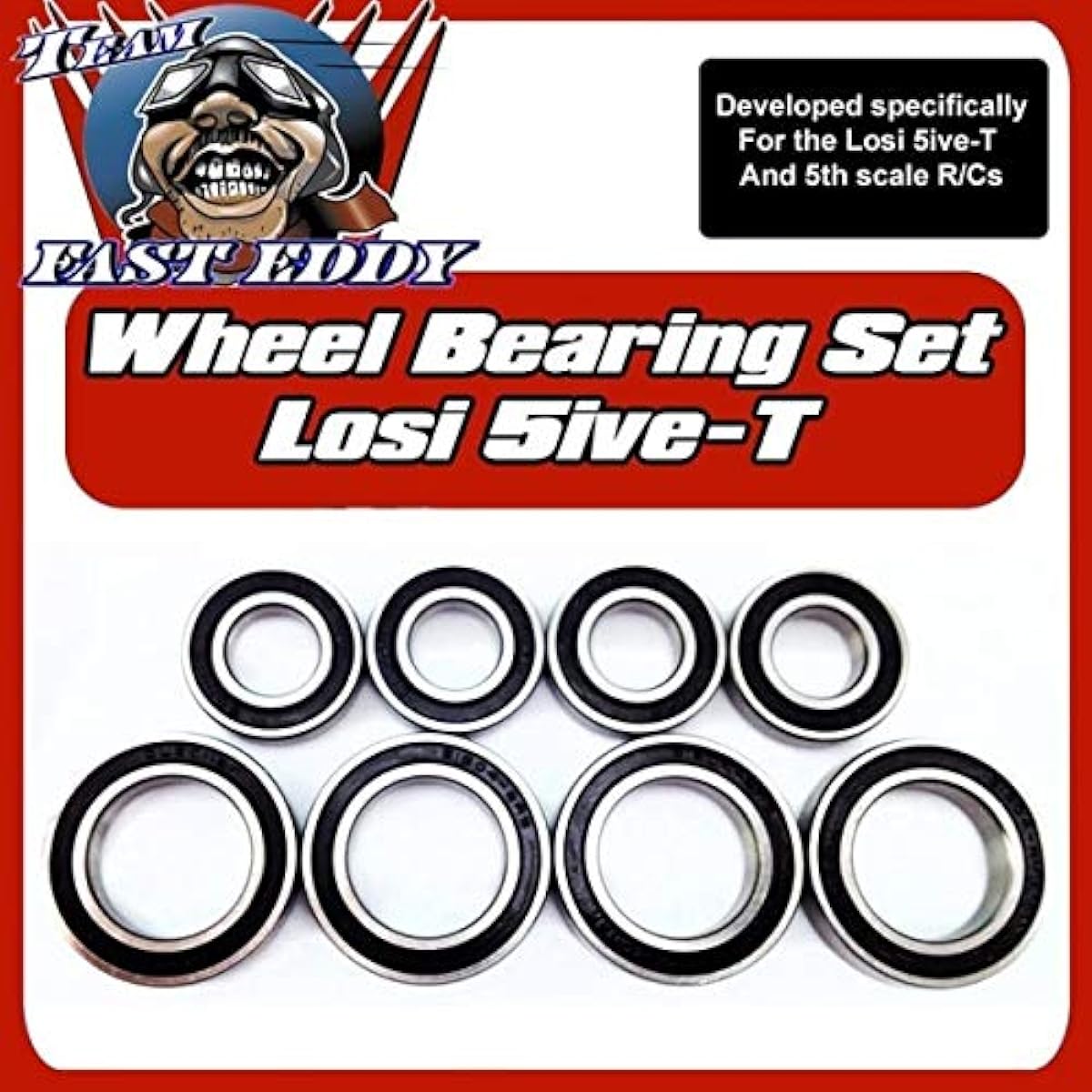 FastEddy Bearings Losi 5ive-T Wheel Bearing Set