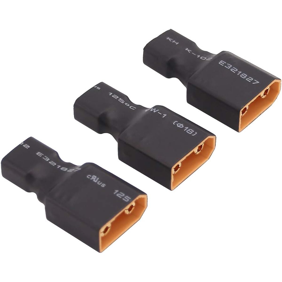 OliYin T Plug Deans Style Female to XT90 / XT-90 Male Connector Adapter (3 Pack)