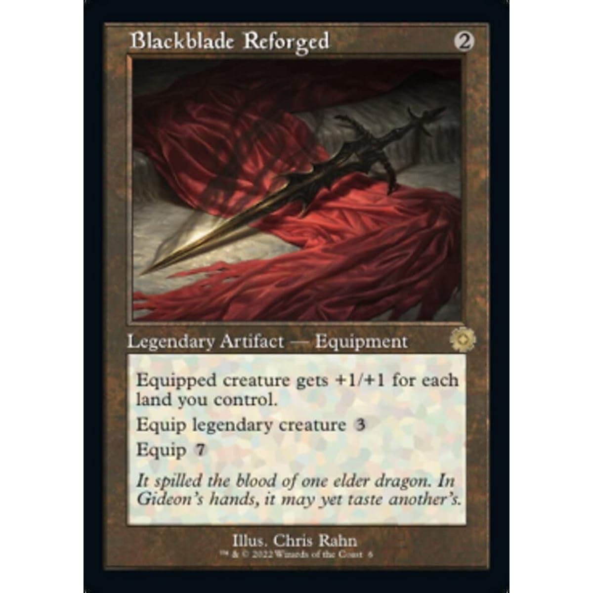 Magic: The Gathering - Black Blade Mod (006) - Brothers War Retro Artifact