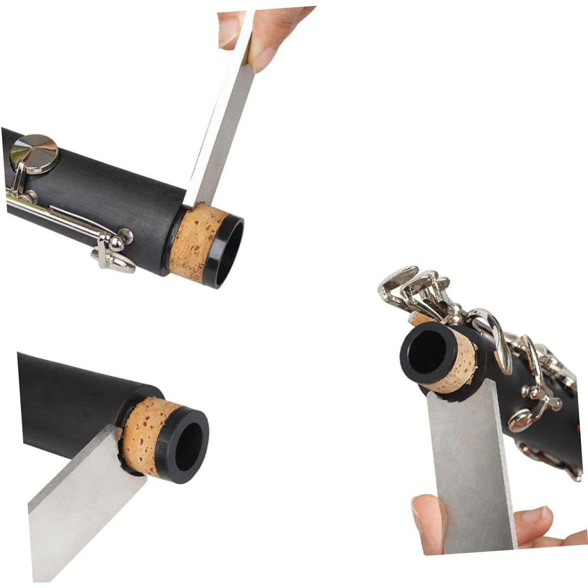 VICASKY 5 Pieces Wind Instrument Repairman Leveling Tool Clarinet Cork Piccolo Trumpet Leveling Pad Saxophone Clarinet Maintenance Tool Double Head Tools Supplies Repair