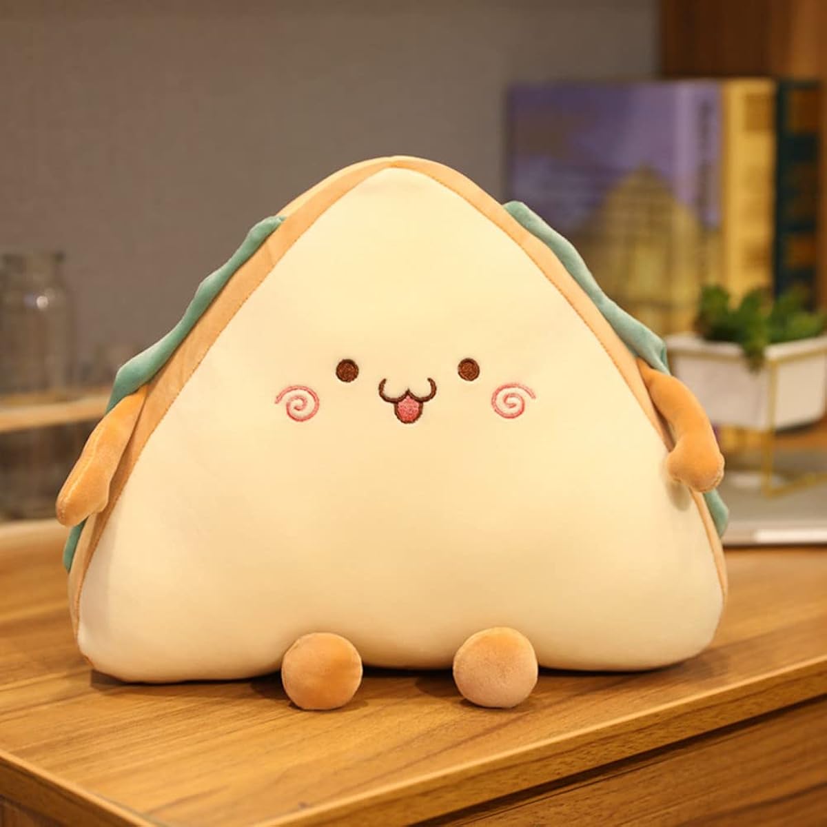 XIYUAN 15.7inch Cute Food Plush Pillow Cute Sandwich Soft Stuffed Animal Soft Bread Pillow Cuddle Toy Sofa Bed Cushion Pillow Kids Toy Home Decoration Gift