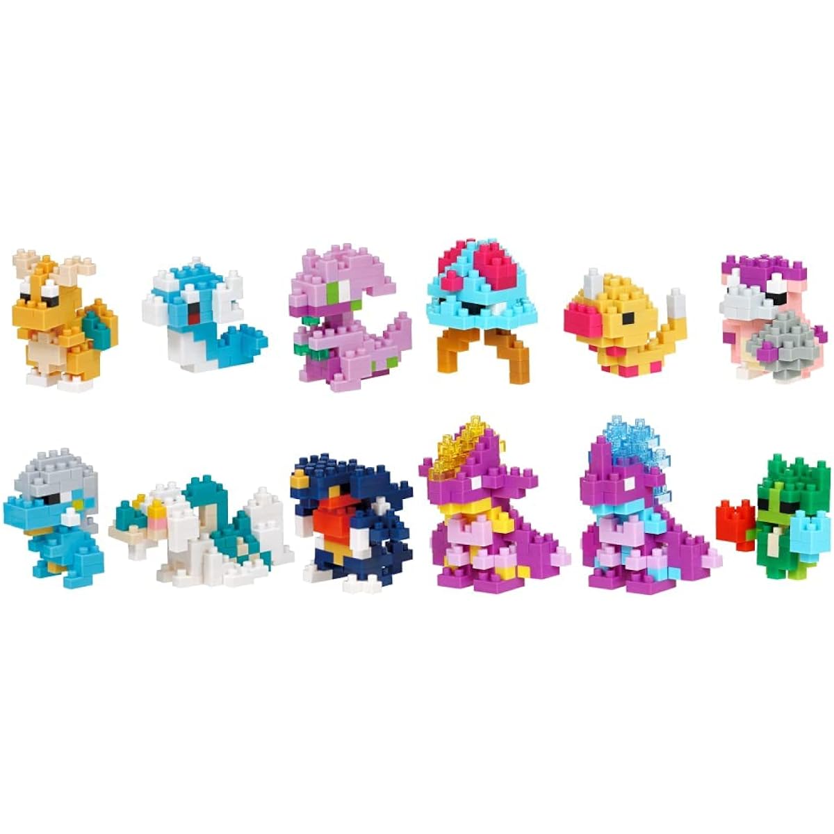 [Nano Block Pokemon Set] Mini Nano Pocket Monster Dragon Type (BOX) NBMC_25SBOX product 1BOX = 6 pieces, total 6 types + Mini Nano Pocket Monster Poison Type (BOX) NBMC_43S1BOX = 6 pieces, total 6 types