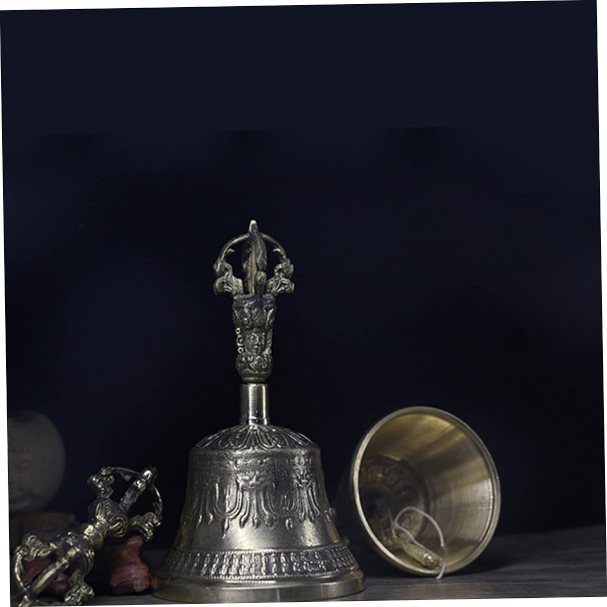 Vaguelly 3pcs Vajra Vajra Yoga Bell Hand Bell Baby Suit Monk Bell Dinner Bell Tingsha Bell Vajra Bell Dorje Bell Baby Rattle Bell Mindfulness Bell Cla