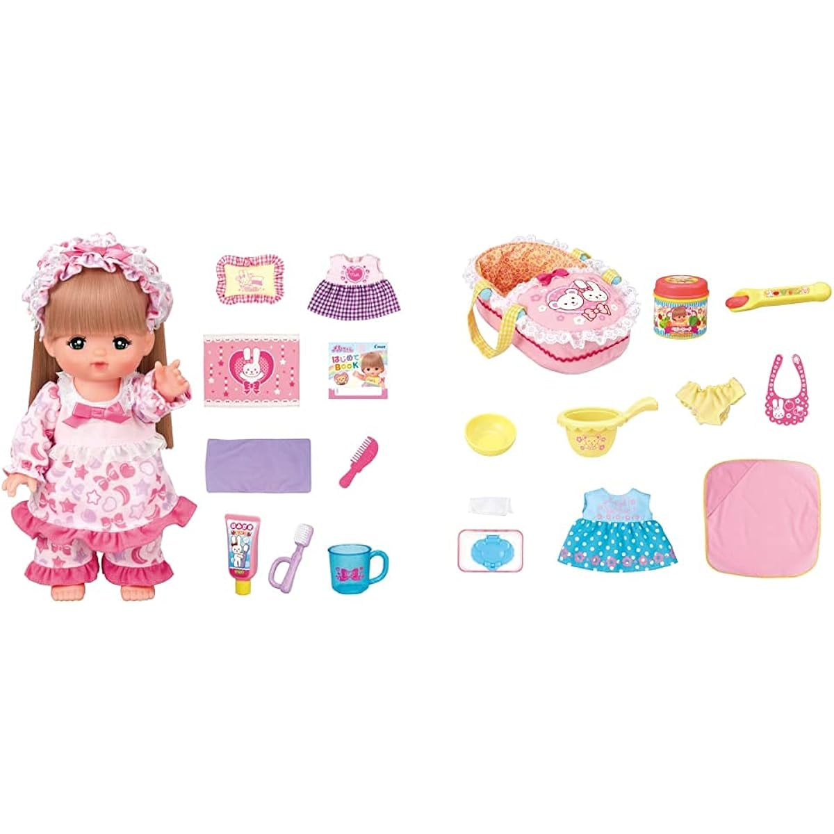 Mel-chan Doll Set, Sleep Together Set & Mel-chan Care Parts, Care Set of 10 [Buy as a Set]